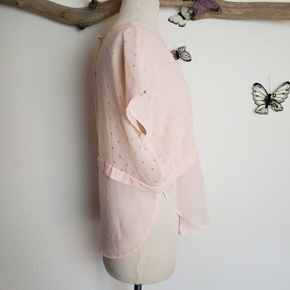 1. STATE peach semi sheer sleeveless  blouse - Picture 6 of 8